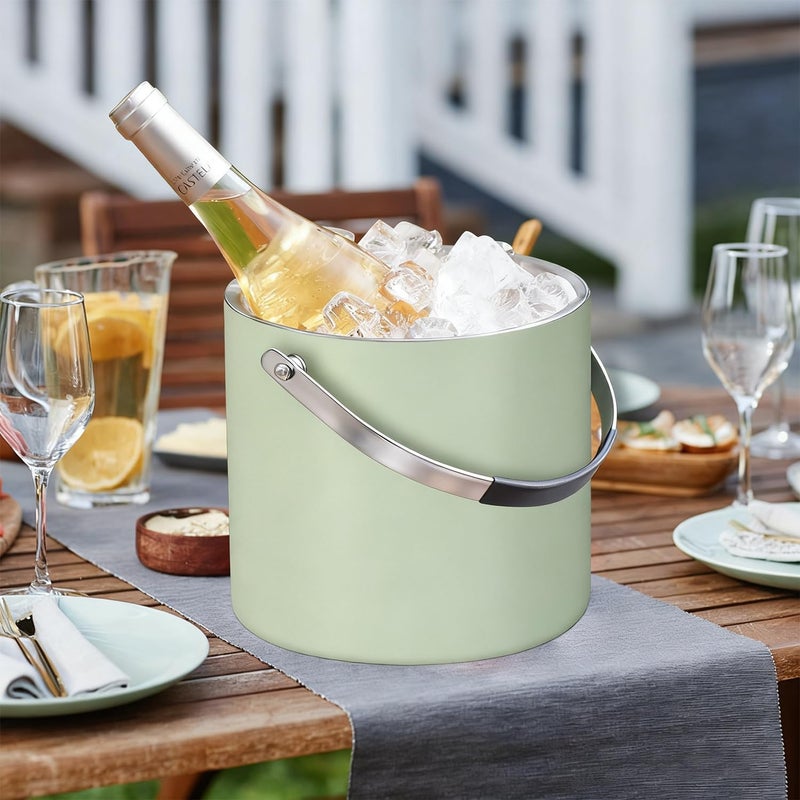 Five Home 3.2L Insulated Ice Buckets for Parties, Elegant Double Wall Stainless Steel Champagne Buckets with Lid & Scoop,Ideal for Cocktail Bar, Chilling Wine, Champagne - Image 2